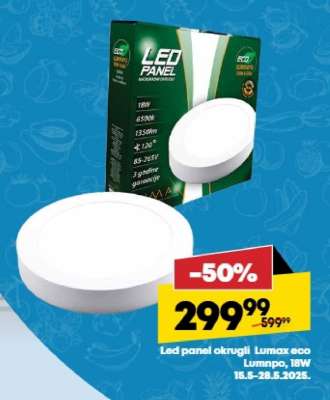 Led panel okrugli Lumax eco Lumpo, 18W