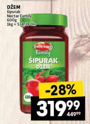 DŽEM šipurak Nectar Family 600g