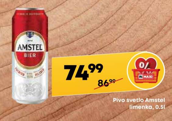 Pivo svetlo Amstel Limenka 0.5l