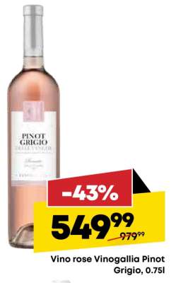 Vino rose Vinogallia Pinot Grigio, 0.75l