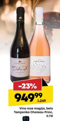 Vino roze magija, belo Tamjanika Chateau Princ, 0.75l