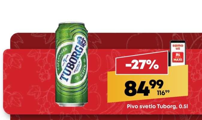 Pivo svetlo Tuborg 0,5l