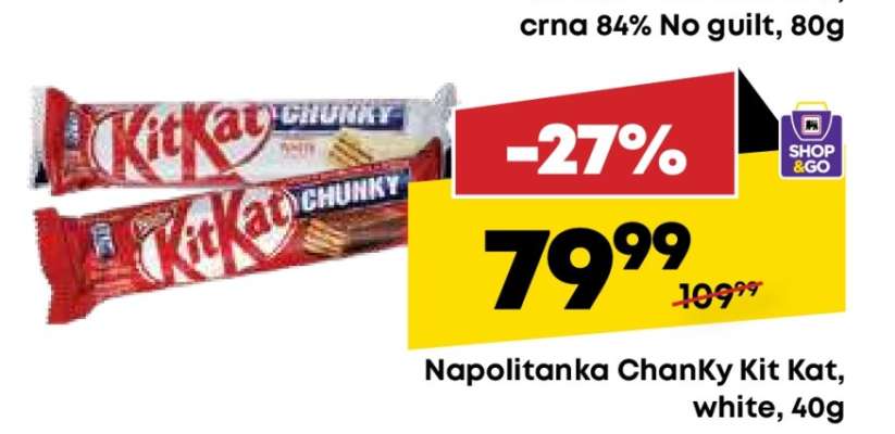 Napolitanka ChanKy Kit Kat, White, 40g