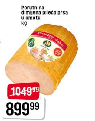 Perutnina dimljena pileća prsa u omotu