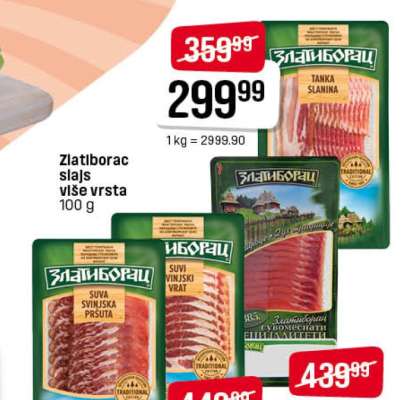 Zlatiborac slajs više vrsta