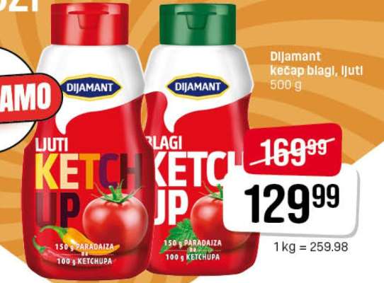 Dijamant kečap blagi, ljuti