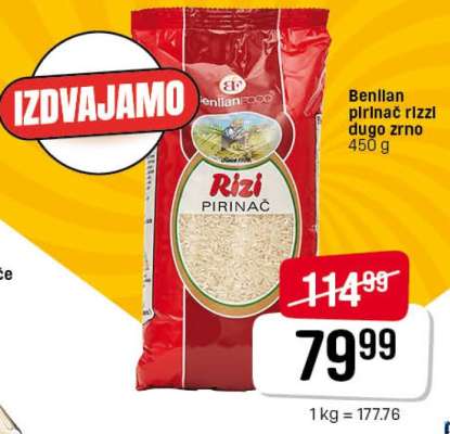 Benlian pirinač riži dugo zrno 450 g