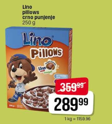Lino pillows crno punjenje
