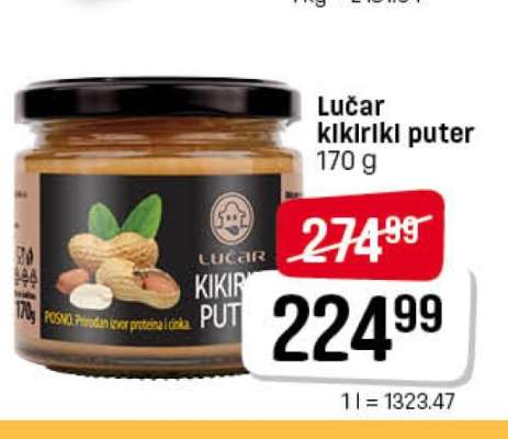Lučar kikiriki puter 170 g