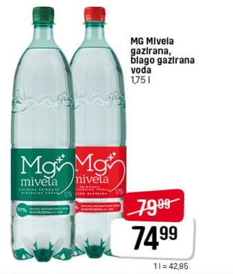 Mg Mivela gazirana, blago gazirana voda