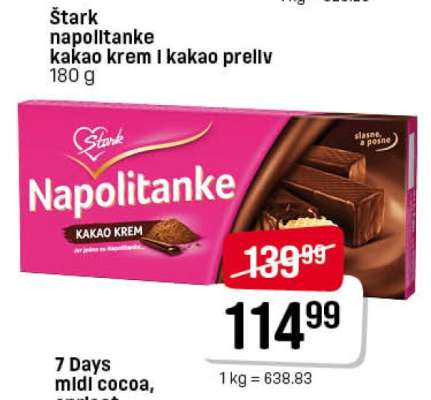 Štark Napolitanke Kakao Krem