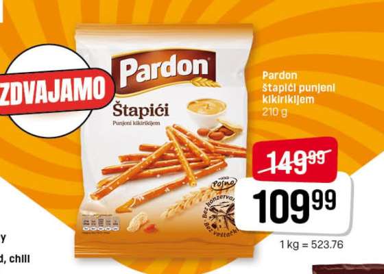 Pardon Štapići punjeni kikirikijem