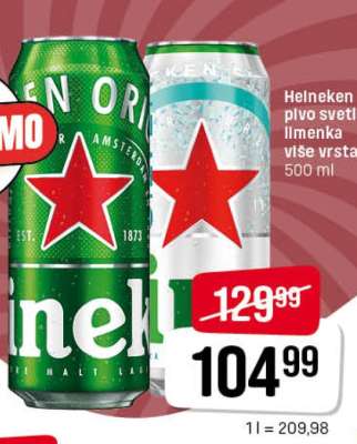 Heineken pivo svetlo