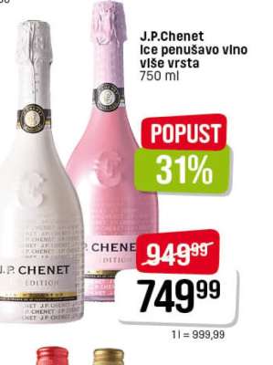 J.P. Chenet Ice penusavo vino više vrsta