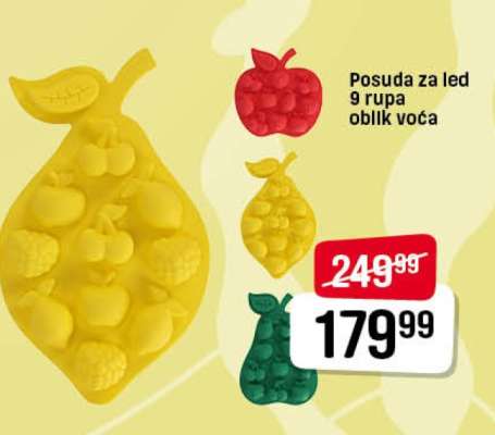 Posuda za led 9 rupa oblik voća