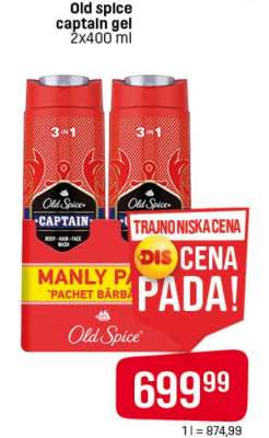 Old Spice Captain Gel 2x400 ml