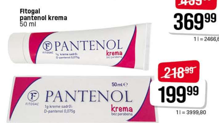 Fitogal pantenol krema 50 ml