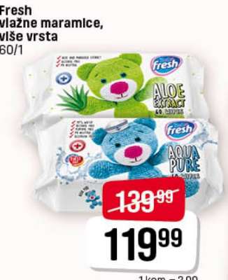 Fresh vlažne maramice više vrsta
