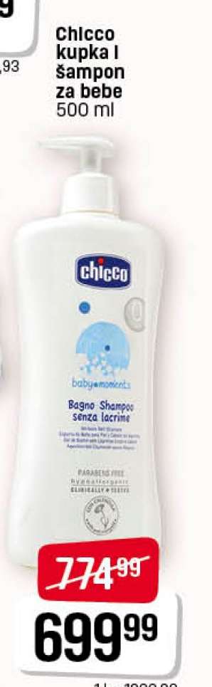 Chicco kupka i šampon za bebe 500 ml