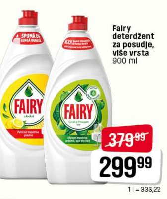 Fairy deterdžent za posuđe, više vrsta