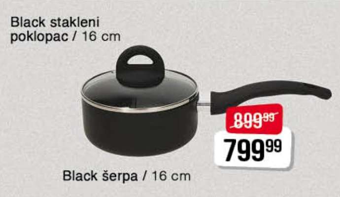 Black šerpa / 16 cm