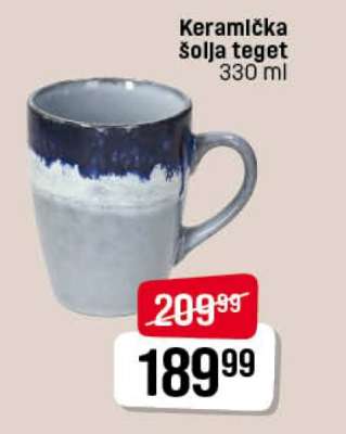 Keramička šolja teget