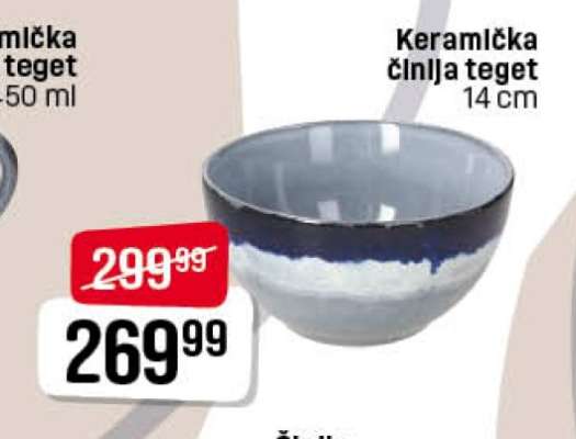 Keramička činija teget