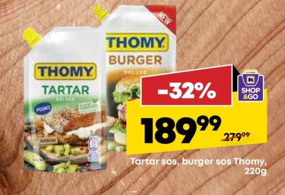 Tartar sos, Burger sos Thomy, 220g