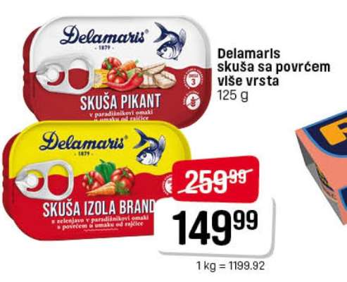 Delamaris skuša sa povrćem