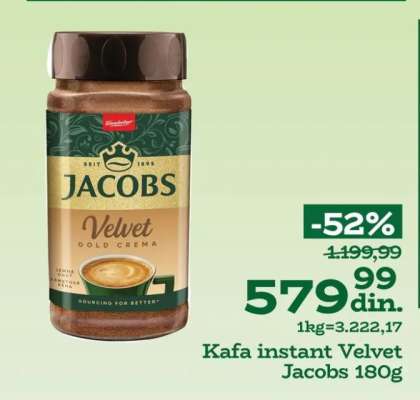 Kafa instant velvet Jacobs 180g