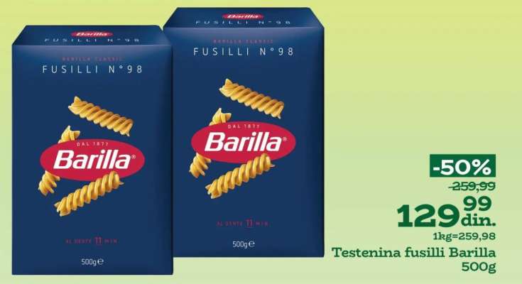 Testenina fusilli Barilla