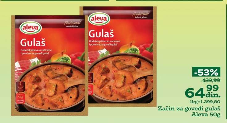 Začin za goveđi gulaš Aleva 50g