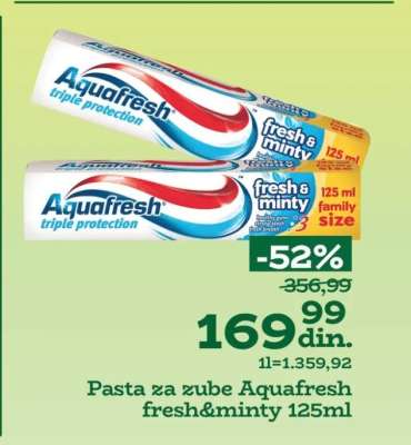 Pasta za zube Aquafresh fresh&minty 125ml