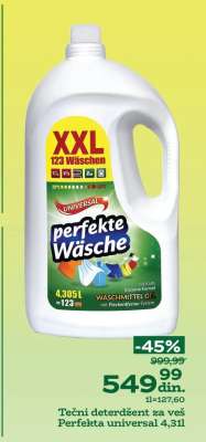 Tečni deterdžent za veš Perfekta universal 4,3l
