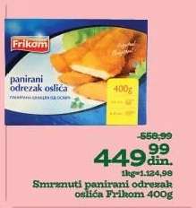 Smrznuti panirani odrezak oslića Frikom 400g