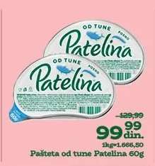 Pašteta od tune Patetina, 60g