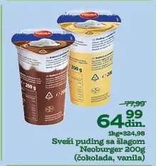 Sveži puding sa šlagom Neoburger 200g