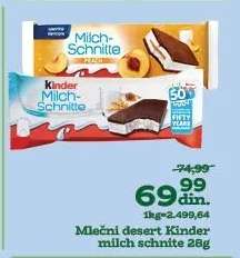 Mlečni desert Kinder milch schnite 28g