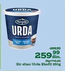 Sir sitan urda Ekofil 350g