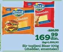 Sir topljeni Biser 100g (cheddar, emmentaler)