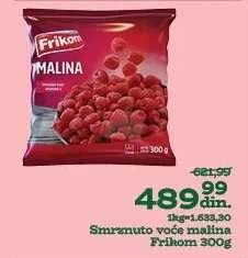 Smrznuto voće malina Frikom 300g