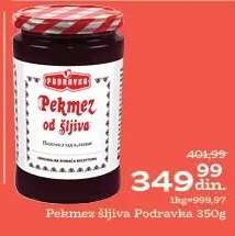 Pekmez Šljiva Podravka 350g