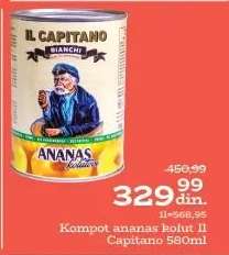 Kompot ananas kolut Il Capitano 580ml
