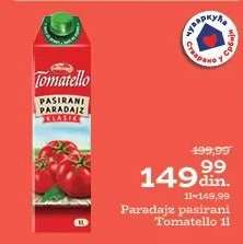 Paradajz pasirani Tomatello 1l