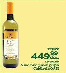 Vino belo Pinot Grigio Caldirola 0,75l
