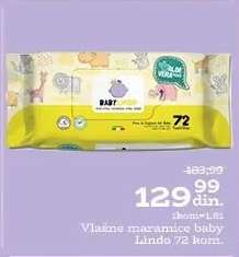 Vlažne maramice baby Lindo 72 kom.