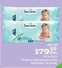 Vlažne maramice baby Becutan 72 kom.