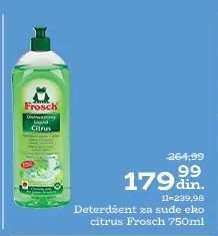 Deterdžent za sude eko citrus Frosch 750ml