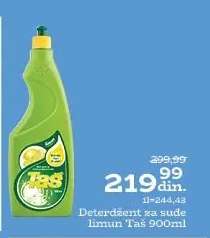 Deterdžent za sude limun Taš 900ml