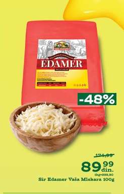 Sir Edamer Vaša Mlekara 100g